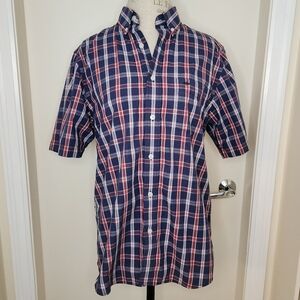 Vintage Men's Plaid Short Sleeve Shirt